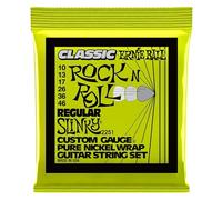 Ernie Ball Regular Slinky Classic Rock n Roll Pure Nickel Wrap Electric Guitar Strings - 10-46 Gauge