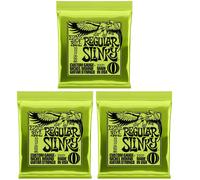 Ernie Ball Regular Slinky Electric Guitar String 3 Set Bundle 10-46