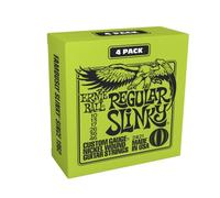 Ernie Ball Regular Slinky Nickel Wound Electric Guitar Strings 4-Pack, 11-46 Gauge