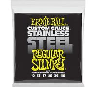 Ernie Ball Regular Slinky Stainless Steel Wound Electric Guitar Strings - 10-46
