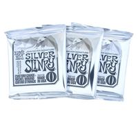 Ernie Ball John Mayer Silver Slinky Nickel Wound Electric Guitar Strings 3 Pack Tin 10.5-47 Gauge