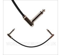 Ernie Ball Single Flat Ribbon Patch Cable - 1/4" Jacks - Choice of 3" 6" 12" 24"