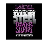Ernie Ball Power Slinky Stainless Steel Wound Electric Guitar Strings - 11-48 Gauge