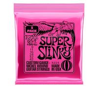Ernie Ball Super Slinky Nickel Wound Electric Guitar Strings 3 Pack - 9-42 Gauge