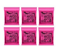 Ernie Ball Super Slinky Nickel Wound Electric Guitar Strings 6 Pack - 9-42 Gauge