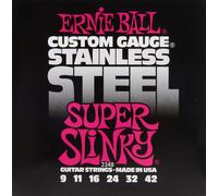Ernie Ball Super Slinky Stainless Steel Wound Electric Guitar Strings - 9-42 Ga