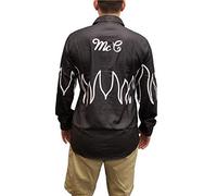 Ernie Mccracken Bowling Shirt - Costume & Everyday Wear Long Sleeve Button Up - 90s Bowler Movie Gift - MCC Flames Black, Black, XXXXL