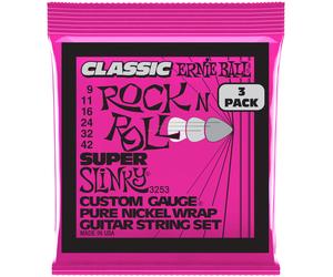 Ernieball Eb3253 Slinky Rock'n'roll, Super 09-42, 3-Pack