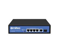 Ernitec ELECTRA-U04-1GB-60W 6-Port Gigabit Unmanaged PoE Switch - 4x PoE, 1x RJ45 Uplink, 1x SFP Uplink