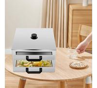 ERnonde Cantonese Rice Noodle Rolls Machine, Double-Tier Rice Noodle Rolls Machine with Openable Top Cover, for Making Rice Noodle Rolls, Steamed Buns, Dumplings