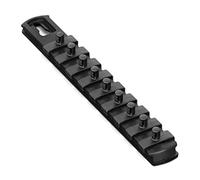 Ernst 8-Inch Magnetic Socket Rail Organizer with 9 1/4-Inch Twist Lock Clips, Black (8426M-Black-1/4)