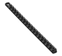 Ernst Manufacturing 18-Inch Socket Organizer with 18 3/8-Inch Twist Lock Clips, Black (8421-Black-3/8)