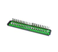 Ernst 8483 Socket Boss, Premium 2-Rail, 1/4 Inch-Drive Socket Organizer, 19-inch, Green
