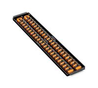 Ernst 8484 Socket Boss, Premium 2-Rail, 1/4 Inch-Drive Socket Organizer, 19-inch, Orange