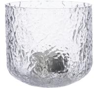 ERNST - Candle Holder With Patterned Glass 9 - Clear