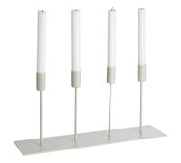 ERNST - Candlestick Metal, 42 cm Beige - Beige