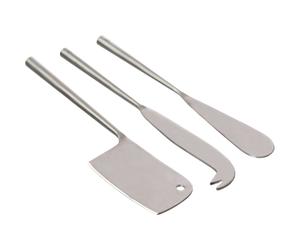 ERNST - Cheese Knife Set Brushed Steel, 3-pack - Stainless Steel