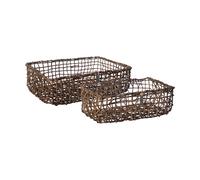 ERNST Ernst basket set rectangular 2 pieces Dark brown