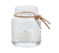 ERNST - Ernst Candle Holder 8x5 cm, Clear - Clear