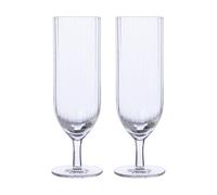 ERNST Ernst champagne glass ribbed 2-pack Clear