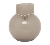 ERNST Ernst glass vase round beige H10 cm Ø9 cm