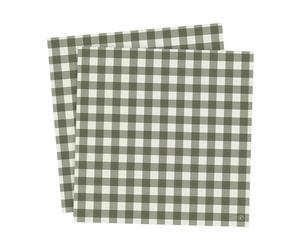 ERNST Ernst napkin checkered 33x33 cm 20-pack Green-light grey