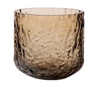 ERNST Ernst patterned vase/candle holder Amber, Ø9x10 cm