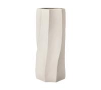 ERNST Ernst stoneware vase Ø13x31 cm Natural white
