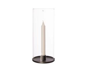 ERNST Ernst tealight holder for long candle 28 cm Black aluminium