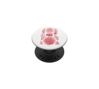 Ernst Haeckel Inspired Red Algae Seaweed Marine Biology PopSockets Adhesive PopGrip