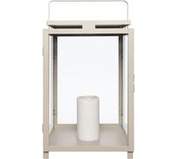 ERNST - Lantern Pillar Candle 25x25 cm, Beige - Beige