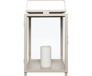 ERNST - Lantern Pillar Candle 25x25 cm, Beige - Beige
