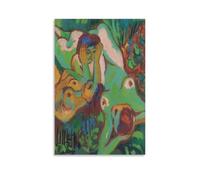 Ernst Ludwig Kirchner Badende in Der Wiese Canvas Printing Famous Paintings, Wall Art Posters, Decorative Hanging Pictures Art Poster Canvas Painting Decor Wall Print Photo Home Modern Decorative Post
