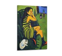 Ernst Ludwig Kirchner - Female Artist Poster Posters Wall Art Painting Canvas Prints Decor Poster Artworks 16x24inch(40x60cm)