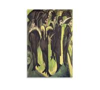 Ernst Ludwig Kirchner - Five Women on The Street (1913) Poster Print Photo Art Painting Canvas Poster Home Modern Decor Posters 08x12inch(20x30cm)