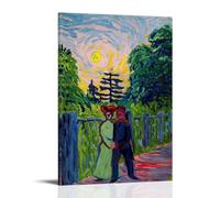 Ernst Ludwig Kirchner Outstanding Works Poster Soldier And Maiden Picture Print Canvas Wall Paint Arts Decor Modern Home Artworks Idea 08x12inch(20x30cm)