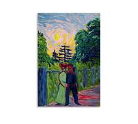Ernst Ludwig Kirchner Outstanding Works Poster Soldier And Maiden Wall Art Scroll Canvas Painting Picture Living Room Decor Home 08x12inch(20x30cm)