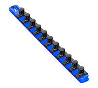 Ernst Manufacturing 13-Inch Socket Organizer with 11 1/2-Inch Twist Lock Clips, Blue