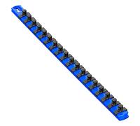 Ernst Manufacturing 18-Inch Magnetic Socket Organizer with 15 3/8-Inch Twist Lock Clips, Blue
