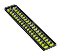 Ernst Manufacturing 19-Inch Socket Boss Premium 2-Rail, 3/8-Inch-Drive Socket Organizer, High-Visibility (8462HV)