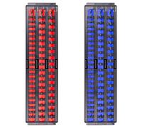 Ernst Manufacturing 2 Pack of Socket Boss with 18" Rails, 1 Red & 1 Blue for Complete Multiple Drive Size Socket Organization, Holds 114 Sockets - Made in USA
