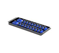 Ernst Manufacturing 8-Inch Socket Boss, 2-Rail Socket Tray, Blue - 1/4" Drive Twist-Lock Organizer, Made in The USA