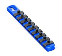 Ernst Manufacturing 8-Inch Socket Organizer with 9 1/4-Inch Twist Lock Clips, Blue