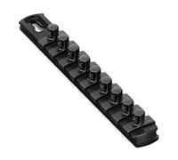 Ernst Manufacturing 8-Inch Socket Organizer with 9 3/8-Inch Twist Lock Clips, Black