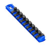 Ernst Manufacturing 8-Inch Socket Organizer with 9 3/8-Inch Twist Lock Clips, Blue