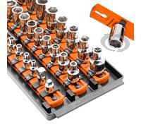 Ernst Manufacturing 8482 Socket Boss 3-Rail Multi-Drive Socket Organizer, 18-inch, Orange