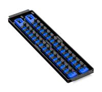 Ernst Manufacturing - 8496 Socket Boss 2-Rail 3/8-Inch-Drive Socket Organizer, 13-Inch, Blue