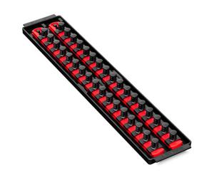 Ernst Manufacturing Ernst 8454 1/2" Socket Boss Storage Organiser 2-Rail Twist Lock 18" Red