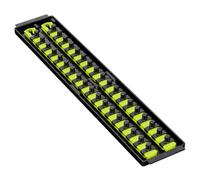 Ernst Manufacturing Ernst 8462Hv 3/8" Socket Boss Storage Organiser Rail 2-Rail Twist Lock 18" Hi-Viz