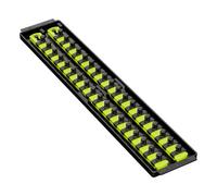 Ernst Manufacturing Ernst 8463Hv 1/2" Socket Boss Storage Organiser Rail 2-Rail Twist Lock 18" Hi-Viz
